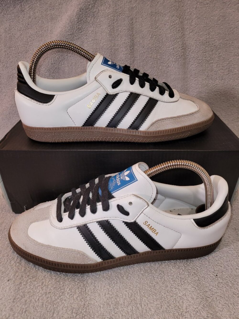 Adidas Samba Big Kid's Size 6.5 OG White Black Gum Sneakers IE3675 (#2043)